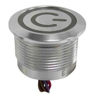 RS PRO Capacitive Switch Latching Momentary Illuminated RGB NPN IP68 24V DC 1A 20mm 175-8655