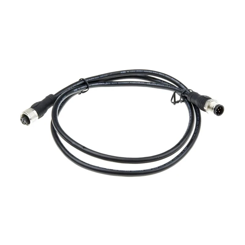 ABB Jokab Sensor Actuator Cable 5 Way M12 Female to Male Connector, 1m Length 2TLA020056R2000 M12-C112