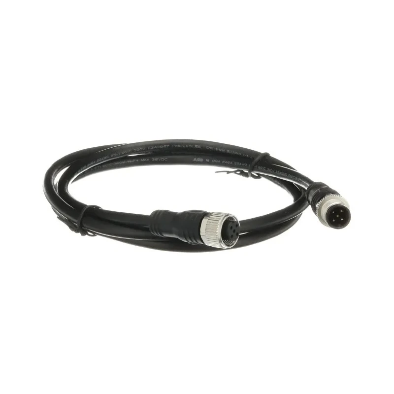 ABB Jokab Sensor Actuator Cable 5 Way M12 Female to Male Connector, 1m Length 2TLA020056R2000 M12-C112