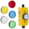 ABB Jokab Smile 12 RF Series Reset Illuminated Emergency Stop Push Button, Panel Mount 2TLA030053R2600 Smile 12 RF M12-5