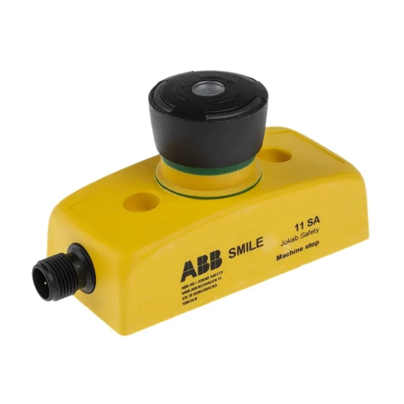 ABB Jokab Smile 11 SA Tina Series Black Round Twist Release Push Button Switch 32.2 mm 2TLA030050R0500 Smile 11 SA Tina