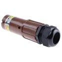 ITT Cannon Veam Powerlock IP67 Brown Cable Mount 1P Straight Industrial Power Connector 400A 1kV NLS-1-BN-S120-M40A