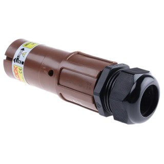 ITT Cannon Veam Powerlock IP67 Brown Cable Mount 1P Straight Industrial Power Connector 400A 1kV NLS-1-BN-S120-M40A