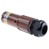 ITT Cannon Veam Powerlock IP67 Brown Cable Mount 1P Straight Industrial Power Connector 400A 1kV NLS-1-BN-S120-M40A