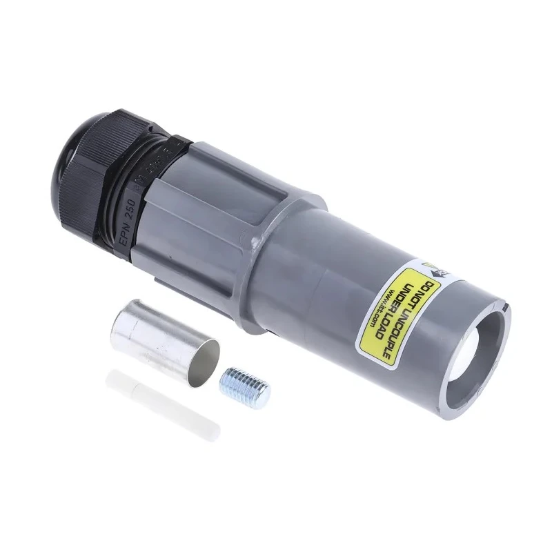 ITT Cannon Veam Powerlock IP67 Grey Cable Mount 1P Straight Industrial Power Connector 400A 1kV NLS-3-GY-S120-M40A