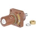 ITT Cannon Industrial Power Connector Panel Mount 400A 1kV Polybutylene Terephthalate Brown Veam Powerlock NPDFT-1-BN-L-T4