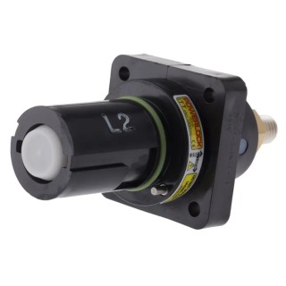 ITT Cannon Industrial Power Connector Panel Mount 400A 1kV IP65, IP67 Black Veam Powerlock NPDFT-2-BK-L-T4