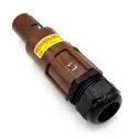 ITT Cannon Industrial Power Connector 1 Pole 400A 1kV IP65 IP67 Polybutylene Terephthalate Cable NLDFT-1-BN-L-S120-M40A