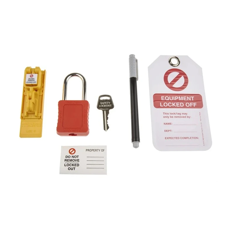 Martindale Yellow 1-Lock Polycarbonate and ABS Lockout Kit LOKKIT6