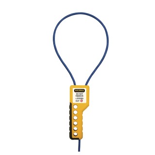 Martindale Yellow 6-Lock Cable Lockout Steel Multi-Strand PVC Sheathed Cable CABLOK1BL