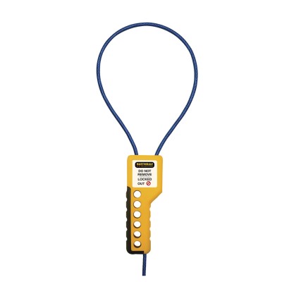 Martindale Yellow 6-Lock Cable Lockout Steel Multi-Strand PVC Sheathed Cable CABLOK1BL