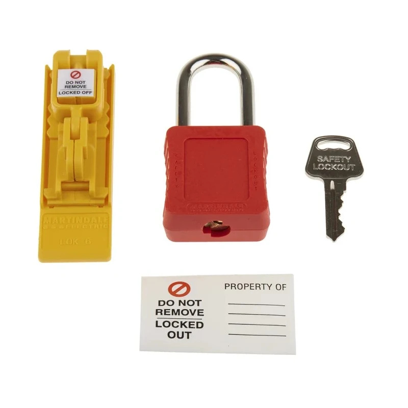 Martindale Yellow 1-Lock Polycarbonate and ABS Lockout Kit LOKKIT6