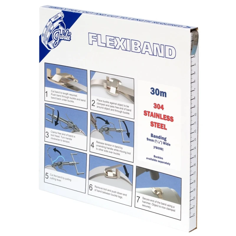Jubilee Stainless Steel Sign Buckle Flexiband High Strength Fastening System FB09B