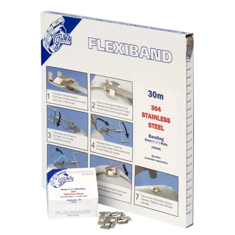 Jubilee Stainless Steel Sign Buckle Flexiband High Strength Fastening System FB09B