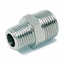 RS PRO Brass Threaded Pipe Fitting Male BSPT 1/8 in to Male British Standard Parallel Pipe, Straight, Nickel-Plated 176-0995
