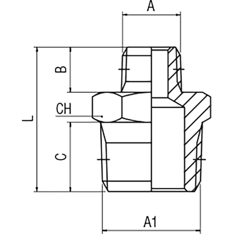 RS PRO Brass Threaded Pipe Fitting Male BSPT 1/8 in to Male British Standard Parallel Pipe, Straight, Nickel-Plated 176-0995