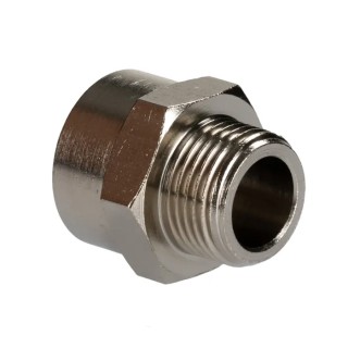 RS PRO Brass Pipe Fitting Straight Threaded Reducer Male G 3/8 in to Female BSPP 3/8 in 176-1002