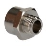 RS PRO Brass Straight Threaded Reducer Pipe Fitting Male G 3/8 in to Female BSPP 1/2 in 176-1003