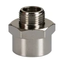 RS PRO Brass Straight Threaded Reducer Pipe Fitting Male G 3/8 in to Female BSPP 1/2 in 176-1003