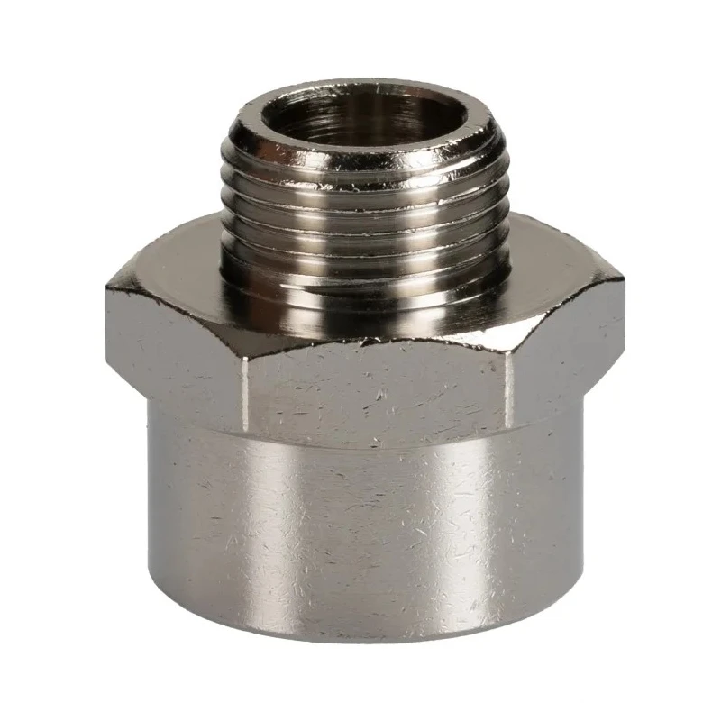 RS PRO Brass Straight Threaded Reducer Pipe Fitting Male G 3/8 in to Female BSPP 1/2 in 176-1003