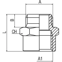 RS PRO Brass Straight Threaded Reducer Pipe Fitting Male G 1/8 in to Female BSPP 1/4 in 176-1004