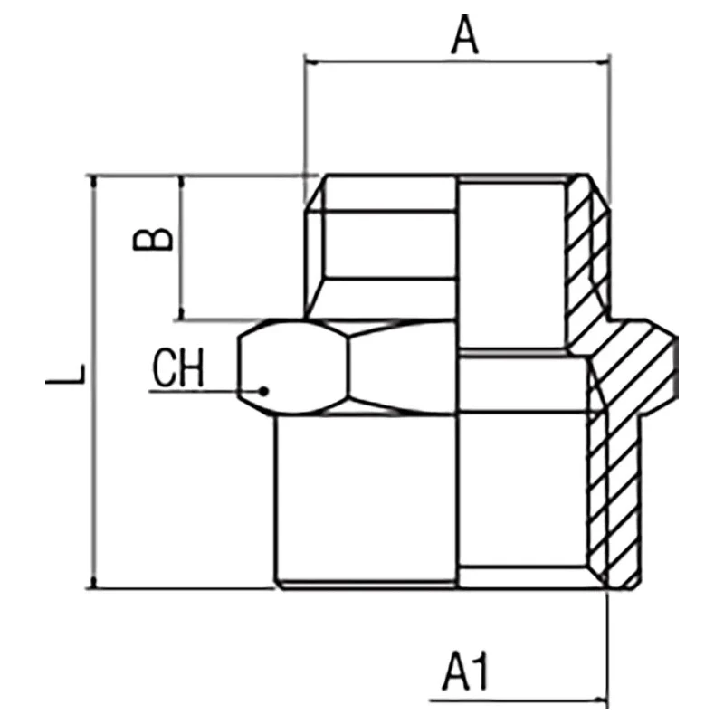 RS PRO Brass Straight Threaded Reducer Pipe Fitting Male G 1/8 in to Female BSPP 1/4 in 176-1004