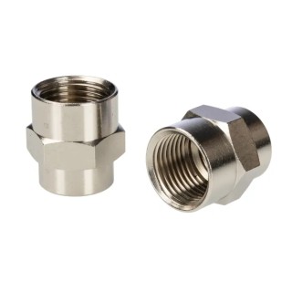 RS PRO Nickel-Plated Brass Threaded Fitting Male BSP 3/8 in to 1/2 in 300°C Maximum Operating Temperature 176-1045