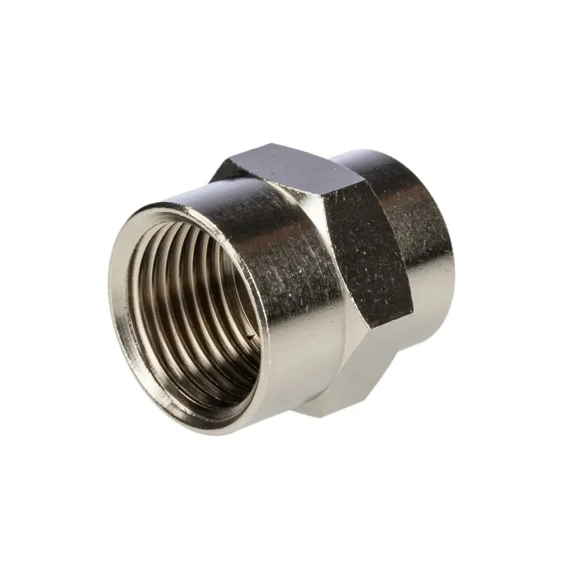 RS PRO Nickel-Plated Brass Threaded Fitting Male BSP 3/8 in to 1/2 in 300°C Maximum Operating Temperature 176-1045