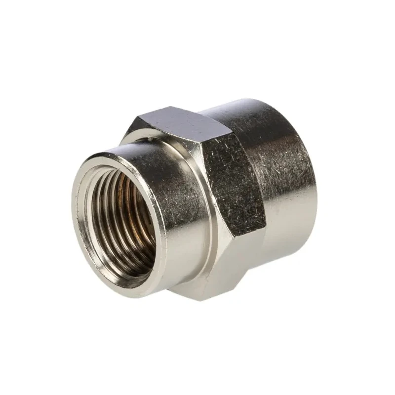 RS PRO Nickel-Plated Brass Threaded Fitting Male BSP 3/8 in to 1/2 in 300°C Maximum Operating Temperature 176-1045
