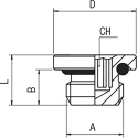 RS PRO G Nitrile Rubber (NBR) Plug Fitting 150 bar Max Pressure -20°C to 300°C Operating Temperature 176-1050