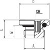RS PRO G Nitrile Rubber (NBR) Plug Fitting 150 bar Max Pressure -20°C to 300°C Operating Temperature 176-1050