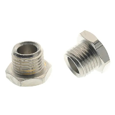 RS PRO G Nickel Plated Brass Plug Fitting G 1/4 in Male Thread Standard Italy 176-1053
