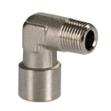 RS PRO 90° Threaded Brass Pipe Fitting Male R 1/8 in to Female R 1/8 in 176-1084