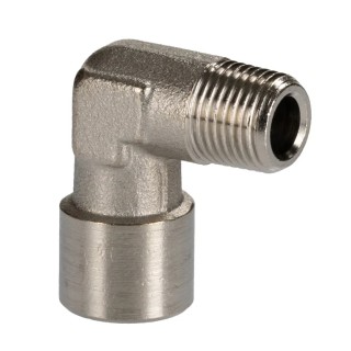 RS PRO 90° Threaded Brass Pipe Fitting Male R 1/8 in to Female R 1/8 in 176-1084
