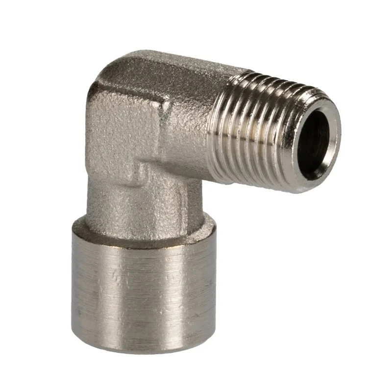 RS PRO 90° Threaded Brass Pipe Fitting Male R 1/8 in to Female R 1/8 in 176-1084