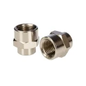 RS PRO Brass Nickel-Plated Threaded Fitting Male BSP 1/8 in to 1/4 in 176-1047