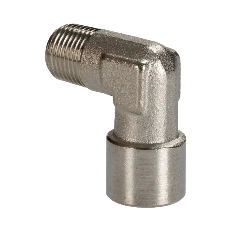 RS PRO 90° Threaded Brass Pipe Fitting Male R 1/8 in to Female R 1/8 in 176-1084