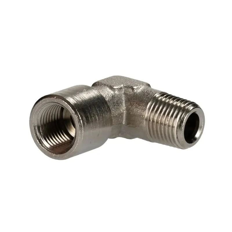 RS PRO 90° Threaded Brass Pipe Fitting Male R 1/8 in to Female R 1/8 in 176-1084