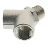 RS PRO Brass Tee Threaded Fitting Male G 1/4 in to Female G 1/4 in 100 bar Pressure 176-1090