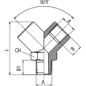RS PRO Brass Tee Threaded Fitting Male G 1/4 in to Female G 1/4 in 100 bar Pressure 176-1090
