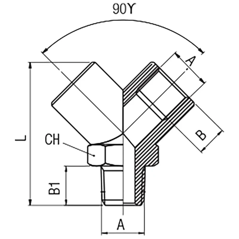 RS PRO Brass Tee Threaded Fitting Male G 1/4 in to Female G 1/4 in 100 bar Pressure 176-1090