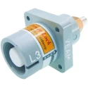ITT Cannon Veam Powerlock IP67 Grey Panel Mount 1P Straight Industrial Power Connector 400A 1kV NPS-3-GY-T4