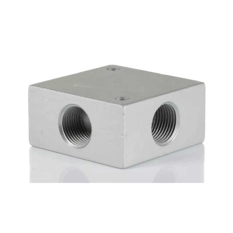 RS PRO Pneumatic Manifold 1 Outlet Port Aluminium, Nickel Plated, Max Pressure 75 bar, Max Temperature 300°C 176-1099