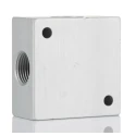 RS PRO Pneumatic Manifold 1 Outlet Port Aluminium, Nickel Plated, Max Pressure 75 bar, Max Temperature 300°C 176-1099
