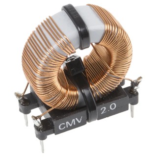 Roxburgh EMC 7.5 mH Ferrite Common Mode Choke Radial Lead 2 A Idc 250V AC Max SRF 440 Hz CMV20