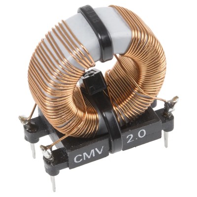Roxburgh EMC 7.5 mH Ferrite Common Mode Choke Radial Lead 2 A Idc 250V AC Max SRF 440 Hz CMV20