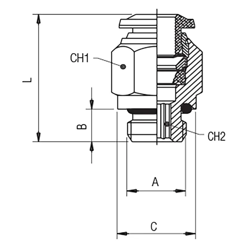 RS PRO Pneumatic Fitting 4mm Push-in Male Threaded-to-Tube 1/8 in M Nickel-Plated Brass Italy 176-1276