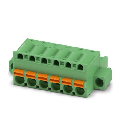 Phoenix Contact FKC 2.5/6-STF-5.08 Series Pluggable Terminal Block, 6-Contact, 5.08 mm Pitch, 12 A, 630 V, Polyamide 1873249