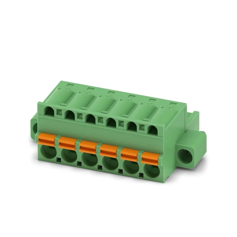 Phoenix Contact FKC 2.5/6-STF-5.08 Series Pluggable Terminal Block, 6-Contact, 5.08 mm Pitch, 12 A, 630 V, Polyamide 1873249