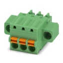 Phoenix Contact FK-MCP 1.5/3-STF-3.81 Series Pluggable Terminal Block, 3-Contact, 3.81 mm Pitch, 320 V, 8 A Current 1851245